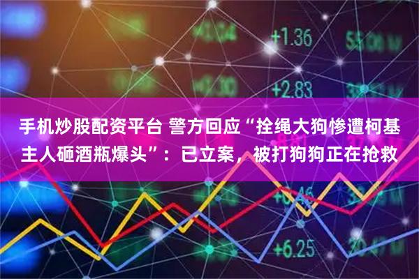 手机炒股配资平台 警方回应“拴绳大狗惨遭柯基主人砸酒瓶爆头”：已立案，被打狗狗正在抢救